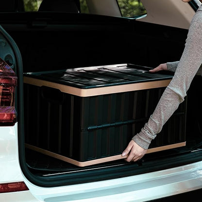 Citylife 64L Collapsible Storage Bins with Lids Plastic Storage Containers for Organizing Stackable Storage Box Large Heavy Duty Utility Crates, 2 Packs