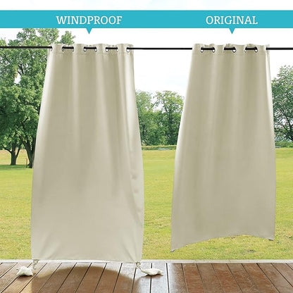 RYB HOME Extra Wide Outdoor Curtains - Image 2