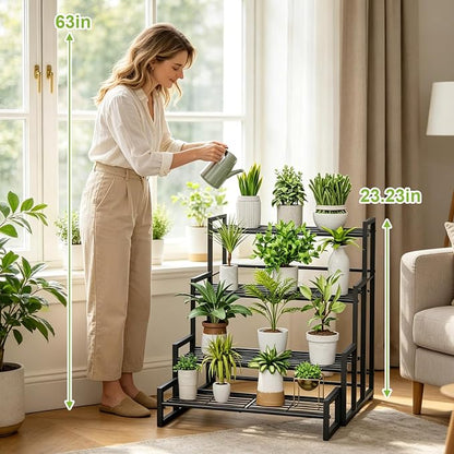 VyGrow Plant Stand, 4 Tier Widened Stackable Tiered Plant Stand, Upgraded - Image 7