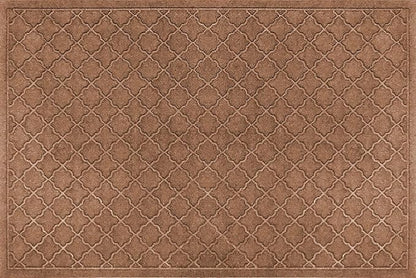 WaterHog Heavy Duty Doorway Mat, 4' x 6', Made in USA, Durable & Skid-Resistant Entryway Mat, Water-Trapping, Indoor/Outdoor Decorative Floor Covering, Cordova Collection, Dark Brown
