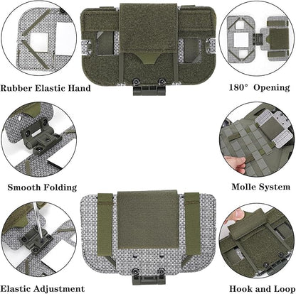 Tactical Phone Holder Available in Full Size Plate Carrier Phone Mount Adjust Nylon Molle Phones Holder for Tactical,Car,Office (Ranger Greens)