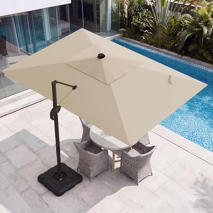 9x12 FT Patio Cantilever Umbrella by VEGOND