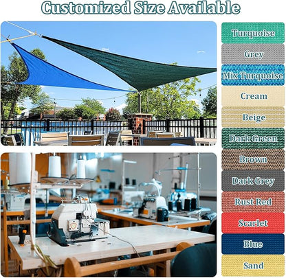 Shade&Beyond Custom Sun Shade Sail 8'x9'RectangleSun Sail Shades Patio UV Block - Image 2