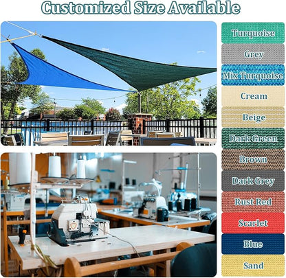 Shade&Beyond Custom Sun Shade Sail 12'x25'RectangleSun Sail Shades Patio UV - Image 2