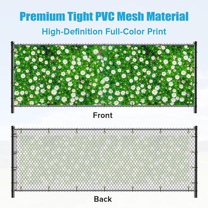 UPGRADE Custom Scenic Privacy Fence Screen for Outdoor Full-Color Printed Fence Cover with PVC Mesh UV Resistant, Weatherproof Perfect for Garden, Balcony, Backyard