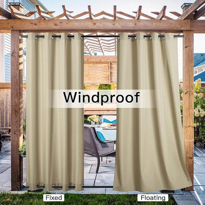 NICETOWN Canvas Weighted Outdoor Curtains - Image 4