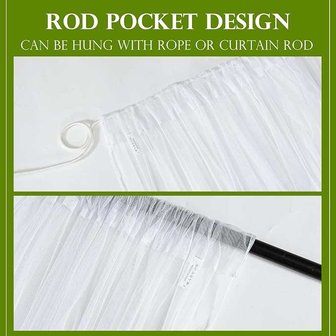 RYB HOME Mosquito Net Outdoor Curtains - Image 5