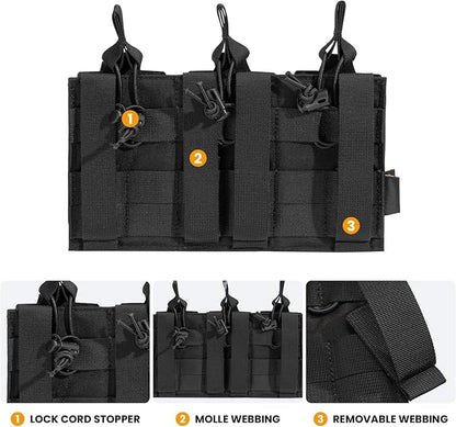 EXCELLENT ELITE SPANKER Tactical Open-Top Single/Double/Triple Molle Mag Pouch for Pistol Mag Pouch Tactical Bag Accessories Holder