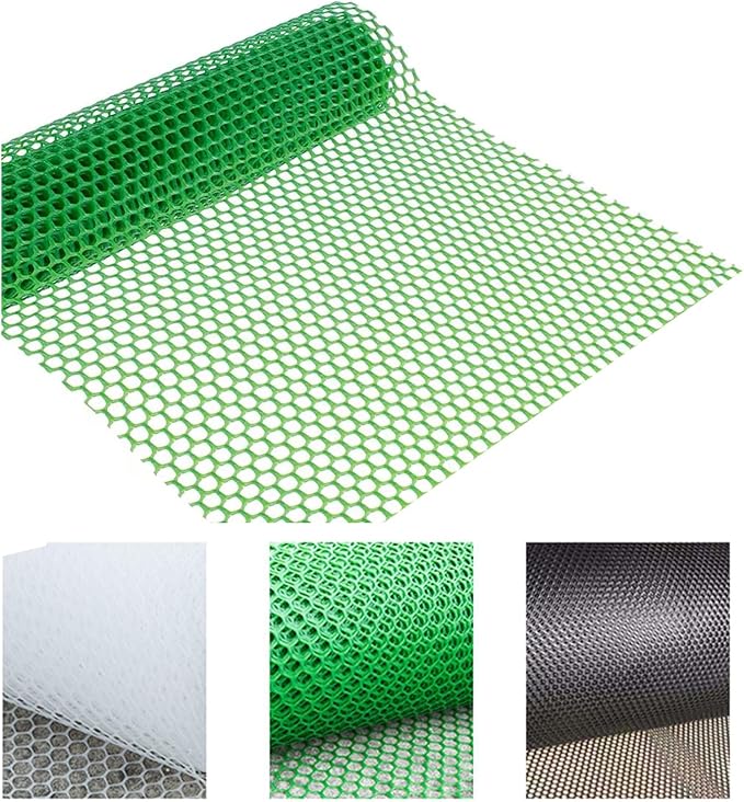 39.3″ x 32.8′ Chicken Mesh Fence Roll Versatile Plastic Fencing Netting Heavy Duty Balcony Protection Safety Mesh Easy Cut for Home Décor Gardening Poultry Barrier(Size:1x10M - Mesh 1.2cm,Color:Green)