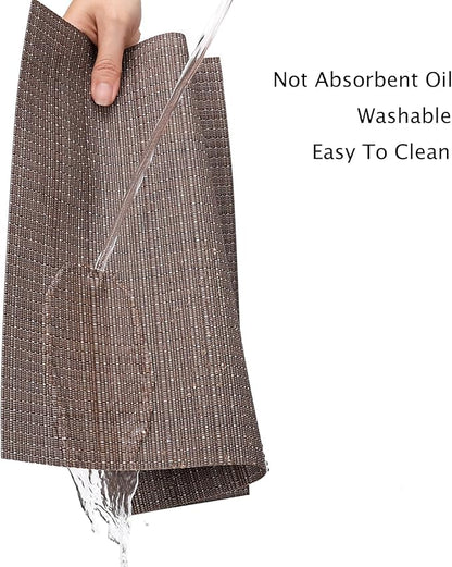 Myir JUN Table Runner, Vinyl Table Runner Indoor 72 Inch Long Arbitrarily Cropped Runner for Table Heatproof for Home Party (Coffee, 15 x 72 inch)