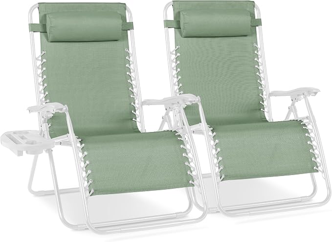 Best Choice Products Set of 2 Extra Wide Adjustable Steel Mesh Zero Gravity by Unknown