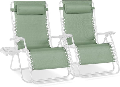Best Choice Products Set of 2 Extra Wide Adjustable Steel Mesh Zero Gravity by Unknown