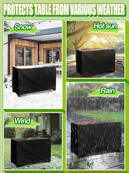 PAMASE Outdoor Dining Cart Cover - 54"L*23"W*35"H Grill Covers for Keter Unity XL Portable Cabinet Bar, Heavy Duty Waterproof BBQ Food Prep Table Serving Worktable Metal Movable Station