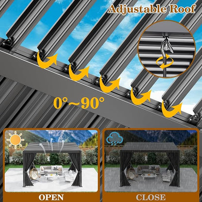10' x 12' Louvered Pergola - Image 5