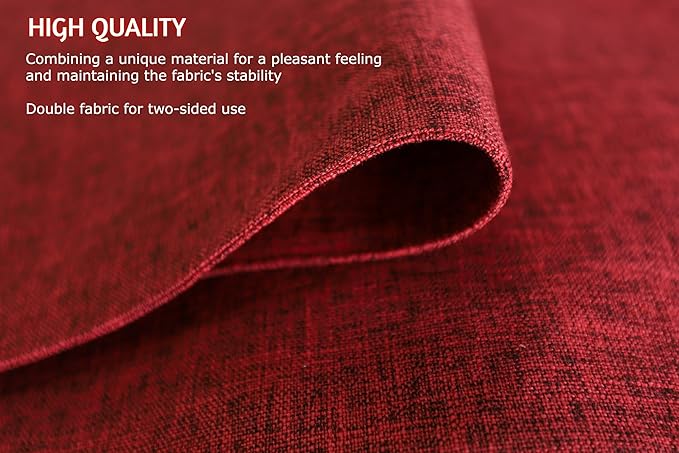 Placemat Set-Washable Place Mats for Parties, Elegant Table Mats for Kitchen Table, Set of 4 Dining Table Placemats, Heat-Resistant Cloth Placemats for Indoor and Outdoor,13x19 Red Bordeaux