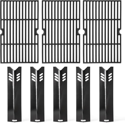 Grill Replacement Parts for Dyna Glo DGF510SBP, DGF493PNP-D, Backyard BY13-101-001-13, BHG BH13-101-099-01, Uniflame GBC1059WB, Cast Iron Grill Grates and Heat Plates for Dyna-Glo Grill Parts