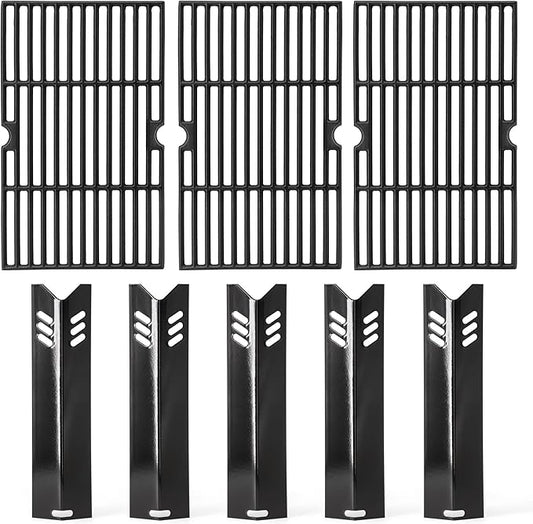 Grill Replacement Parts for Dyna Glo DGF510SBP, DGF493PNP-D, Backyard BY13-101-001-13, BHG BH13-101-099-01, Uniflame GBC1059WB, Cast Iron Grill Grates and Heat Plates for Dyna-Glo Grill Parts