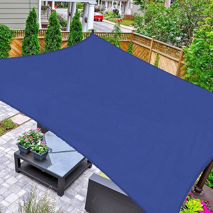 AsterOutdoor Sun Shade Sail Rectangle 10' x 13' UV Block Canopy by AsterOutdoor