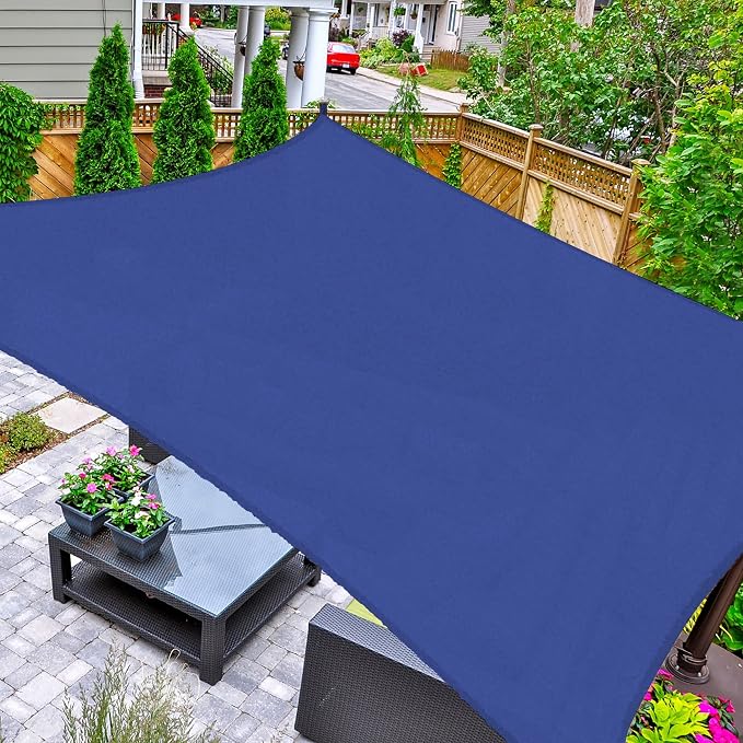 AsterOutdoor Sun Shade Sail Rectangle 16' x 20' UV Block Canopy by AsterOutdoor