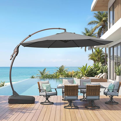 Grand patio 12FT Sunbrella Cantilever Round Umbrella by GrandPatio