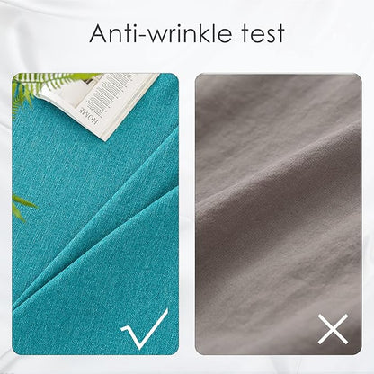 BALCONY & FALCON Rectangle Tablecloth Washable Wrinkle Resistant and Water Proof Table Cloth Decorative Linen Fabric Tablecloths for Dining Parties Kitchen Wedding and Outdoor Use (Lake Blue, 55x70)