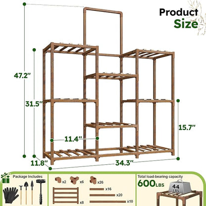 EnHomee 47.2" Outdoor Plant Stand - Image 8