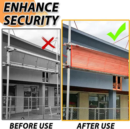 40' L x 40" W Construction Safety Debris Netting with 24 Tapes & Buckles, Orange Fire Retardant Pump Jack Safety Net, Scaffold Safety Netting Rolls Scaffold Net Enclosure