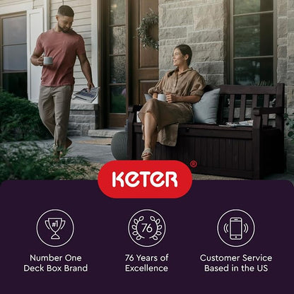 Keter Solana 70 Gal Outdoor Storage Bench - Image 12
