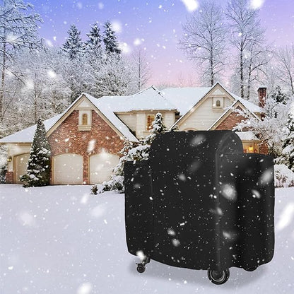 Outdoor 600D Heavy Duty Grill Cover for Traeger Ironwood 650 Series, Full-Length Grill Cover Grill Accessory Waterproof Pellet Cover Compatible with Traeger Ironwood 650 Accessories BAC505,Black