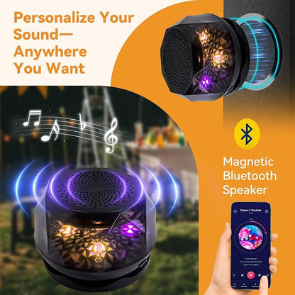 Patio Gazebo 11'x13' with LED Lights & Bluetooth Speaker, Heavy Duty Outdoor - Image 4