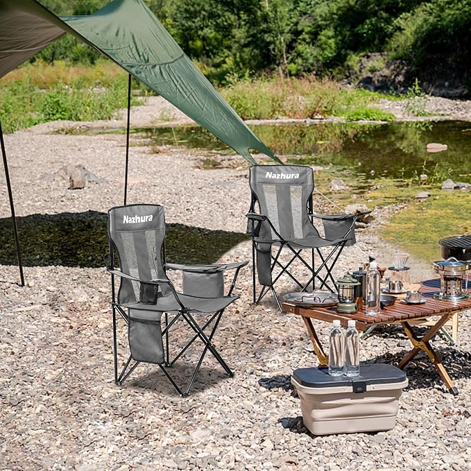 Nazhura 4 Pack Outdoor Camping Chairs Folding/Foldable/Portable - Image 6