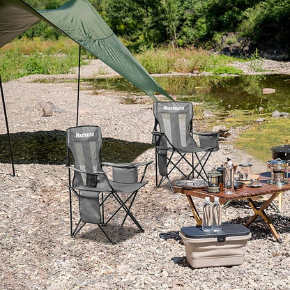 Nazhura 4 Pack Outdoor Camping Chairs Folding/Foldable/Portable - Image 6