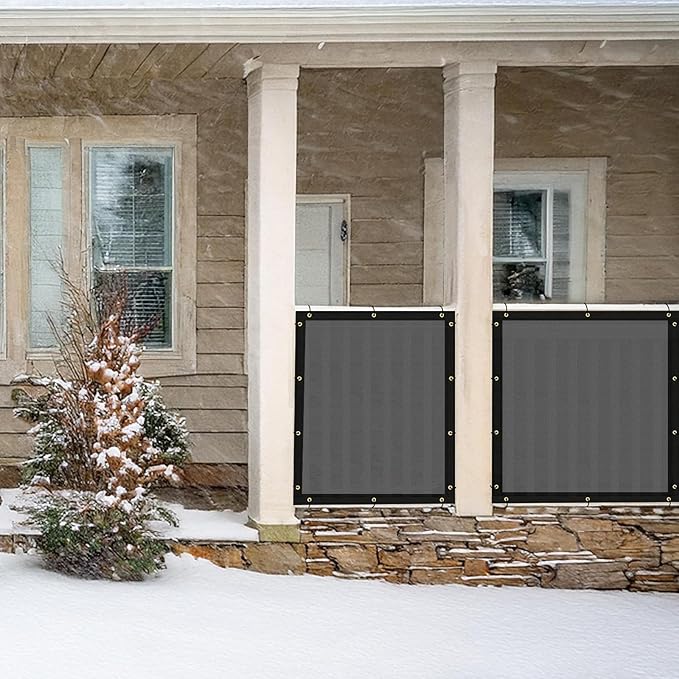 UPGRADE Fence Privacy Screen 4' x 25' Fence Commercial Shade Cover with Brass Grommets Heavy Duty Perfect for Outdoor Back Yard-Dark Grey, Customizable