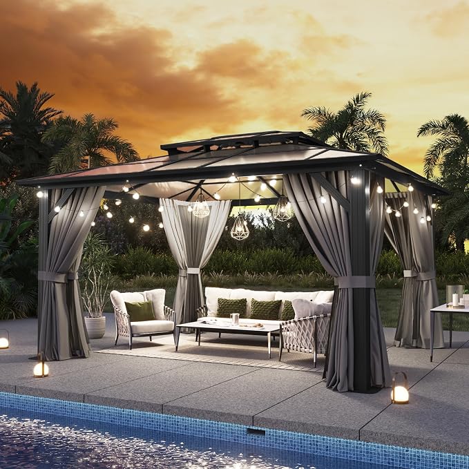 Aoxun 12'x14' Hardtop Gazebo - Image 3