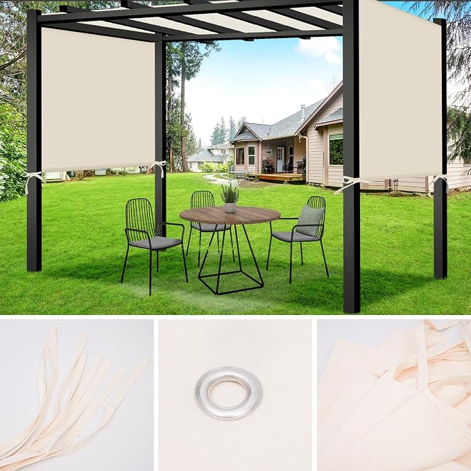 Pergola Shade Cover Replacement, 17 x 6.8 Ft, Adjustable Sliding Design - Image 5