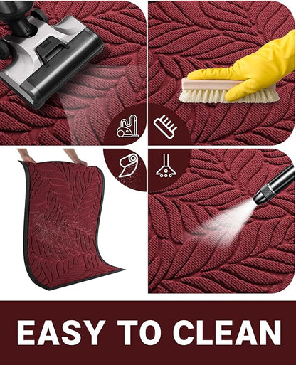 Yimobra 60x36 Large Door Mat Outdoor Indoor, All-Season Waterproof Door Mat Outside Entrance, All-Weather Non-Slip Outside Doormat for Garage Patio Entryway, Red