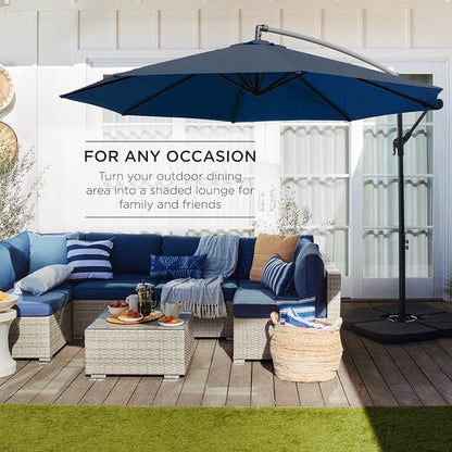 Best Choice Products 10ft Offset Cantilever Hanging Market Patio Umbrella - Image 3