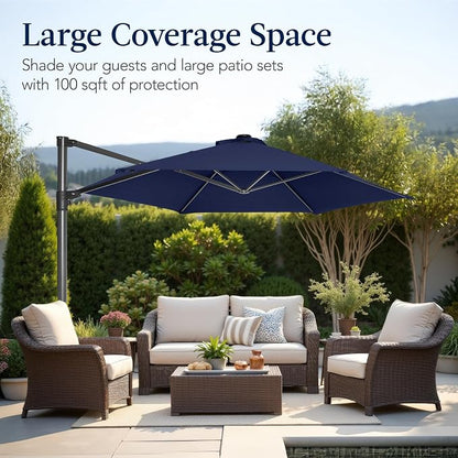 Best Choice Products 10ft Offset Cantilever Hanging Market Patio Umbrella - Image 4