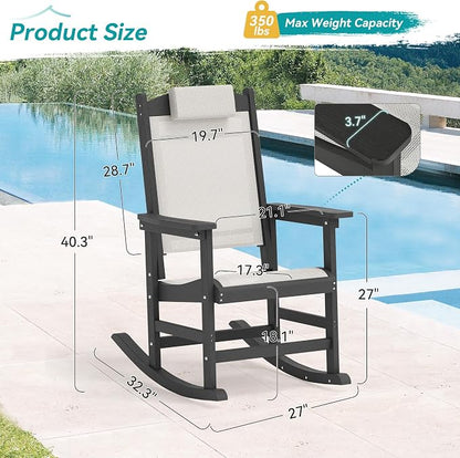 Outdoor Rocking Chair Set of 2 - Image 2