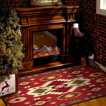 Demissle Cabin Fireplace Hearth Rug Fireplace Mats Cabin Southwestern Fireproof Rug Fire Resistant Mat for Wood Stove Floor for Kitchen Indoor Outdoor(27 x 48 Inch,Kawaii)