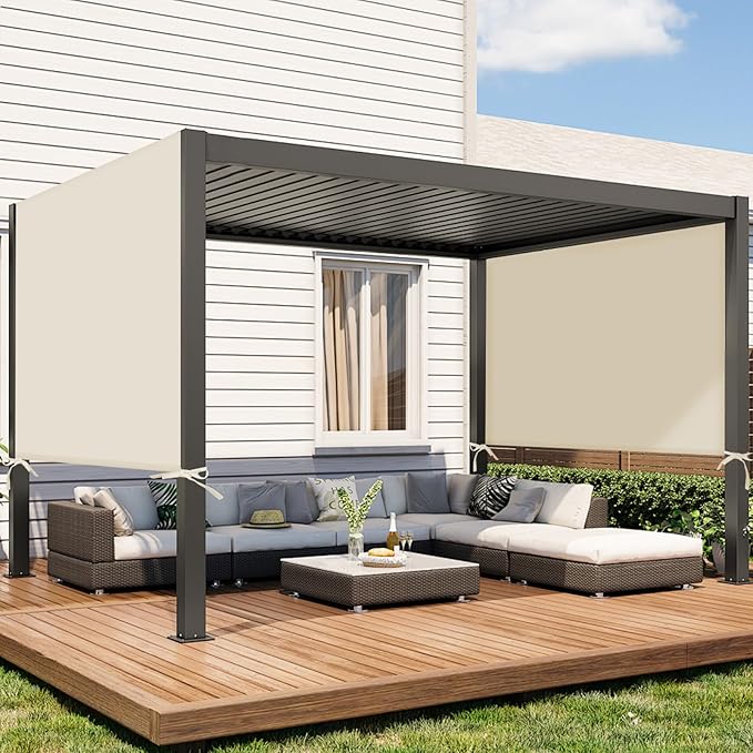 Pergola Shade Cover Replacement, 17 x 6.8 Ft, Adjustable Sliding Design - Image 6