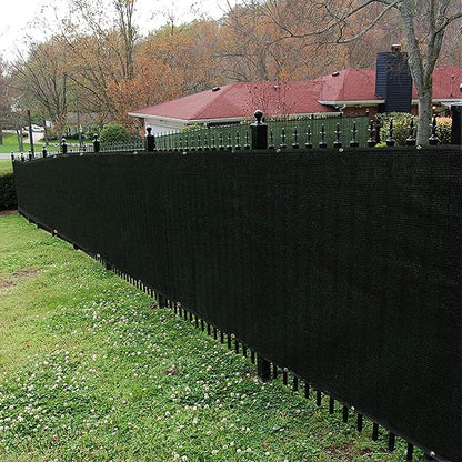 Sunnyglade 6 feet x 50 feet Privacy Screen Fence Heavy Duty Fencing Mesh Shade Net Cover for Wall Garden Yard Backyard (Black, 6 ft X 50 ft)