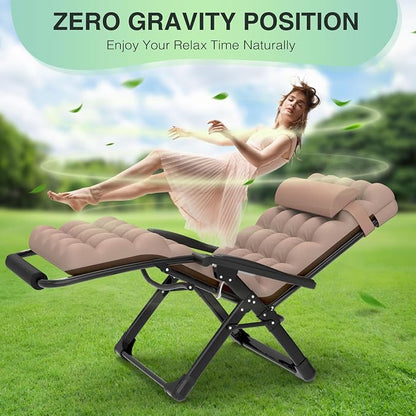Suteck Oversized Zero Gravity Chair, 500LBS 33" XXL Reclining Lounge Chairs | - Image 5