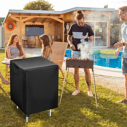 Outdoor Prep Table Cover,46 inch Waterproof Outdoor Grill Cart Cover Pizza Oven Table Cover,Patio Rectangle Furniture Cover - 46 x 23 x 32 Inch