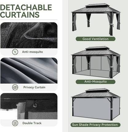 Aoxun Gazebo 16x12 Hardtop Gazebo - Image 7