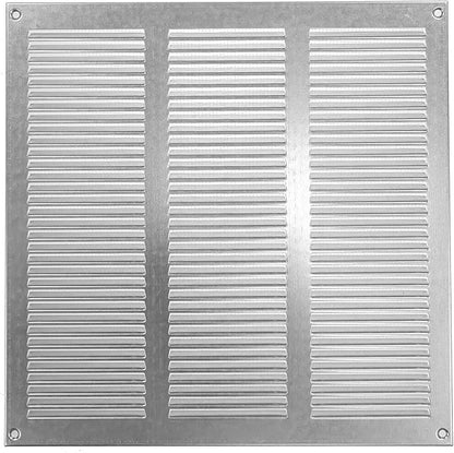 Repa Market 12x12 Inch Air Vent Cover/Galvanized Steel Louvered Grill Cover with Mesh Screen/Wall or Ceiling Vent/Durable Flush Mount HVAC Register for Indoor and Outdoor Ventilation