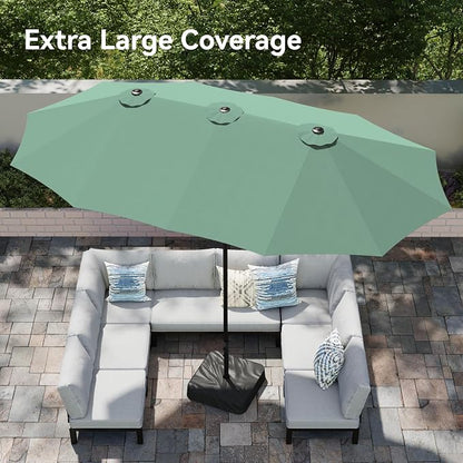 PHI VILLA 15ft Large Outdoor Patio Umbrella - Image 2