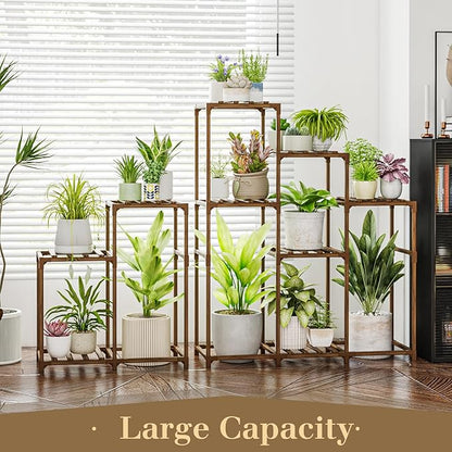 Bamworld 2 Sets Plant Stands Indoor Tall Shelves Outdoor - Image 3