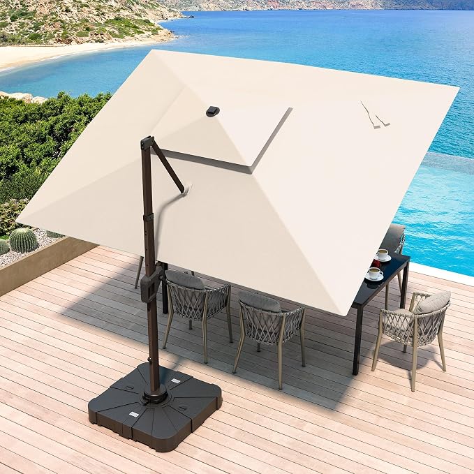 JZAC & QZYD 10x13 FT Cantilever Offset Patio Umbrella by JZACQZYDpatioumbrella
