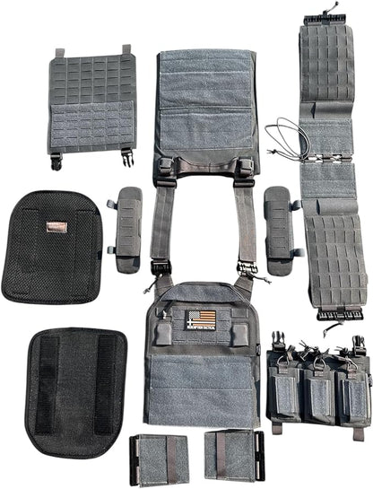 Redemption Crusader 2.0 Molle Quick Release Buckles Airsoft Vest With Adjustable Size Sides And Triple Pouch